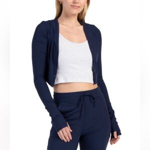 CREAM YOGA Jamie Crop Cardigan small